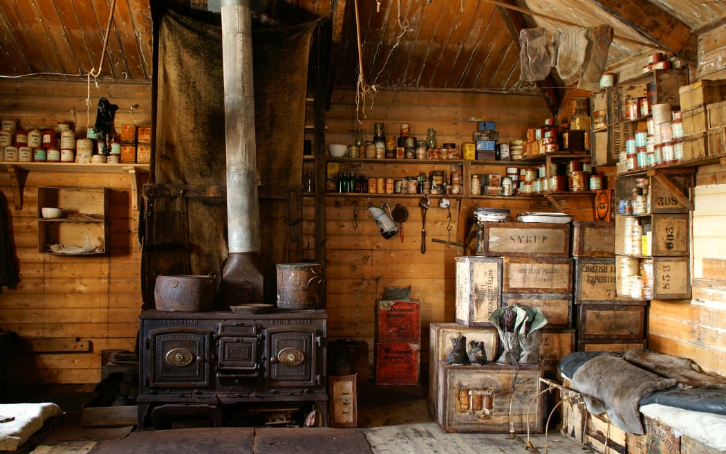Inside Ernest Shackleton's hut at Cape Royds, Antarctica