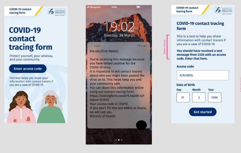 People who have Covid-19 will get access to an app where they can fill out checklists of symptoms and add details of any high risk locations and close contacts.