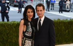 Huma Abedin and Anthony Weiner at an event at New Yorks Metropolitan Museum of Art in May.