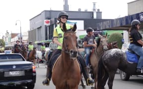 Riders gather at Ian McKelvie’s office.