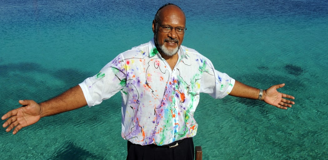 Then Prime Minister Edward Natapei welcoming a Pacific Islands Forum retreat to Vanuatu in 2010.