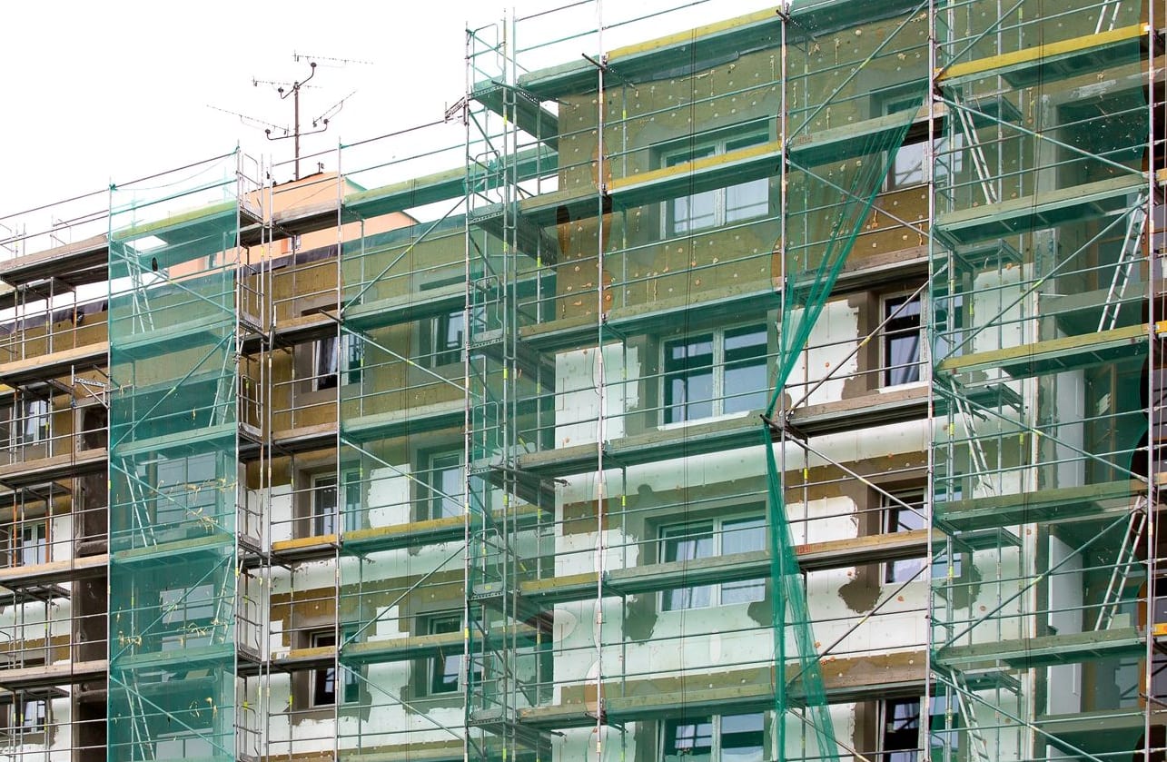 scaffolding on building (stock shot)