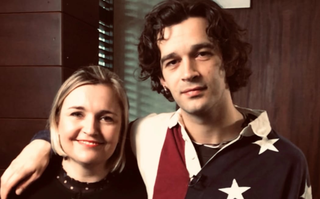 Matty Healy from English pop-rock group 1975
