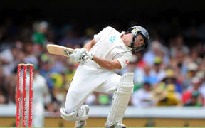 Dean Brownlee ducks a bouncer on Day 1 of the first cricket test between Australia and New Zealand Black Caps at the Gabba in Brisbane, Thursday 1 December 2011. Photo: Andrew Cornaga/Photosport.co.nz