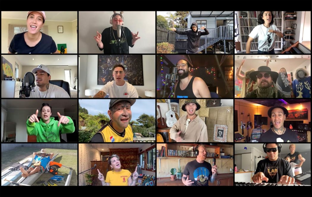 A screenshot of the Stay waiata video.