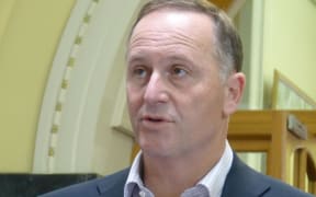 Prime Minister John Key at today's press conference announcing Judith Collins' resignation.
