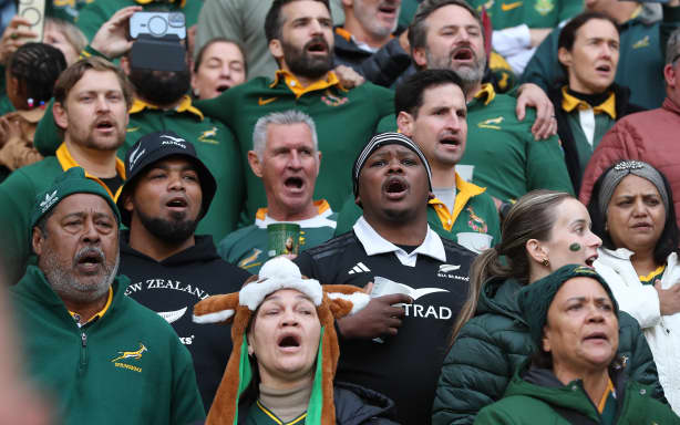 Springboks and All Blacks fans.