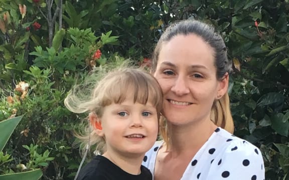 Three-year-old Stella with her mum Jeanette Walker.
