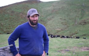 Alistair Bird on his daily calving round