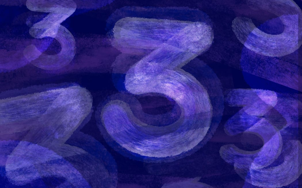 Stylised illustration of the number 3 repeated multiple times