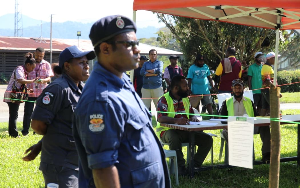 Voting in the PNG election