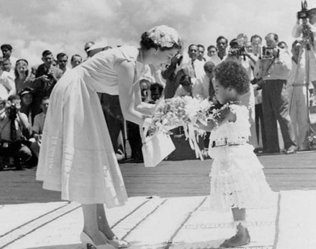 The Queen on her first visit to Fiji in December 1953
