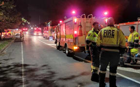 Fire at North Shore Refuse Transfer Station on 29 November 2023.