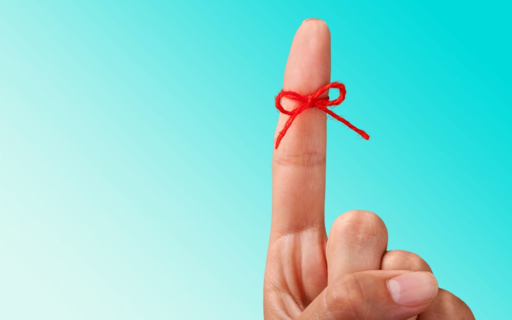 Rope bow on finger pointing