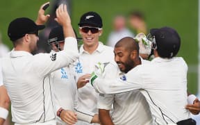 Black Caps celebrations in Hamilton.