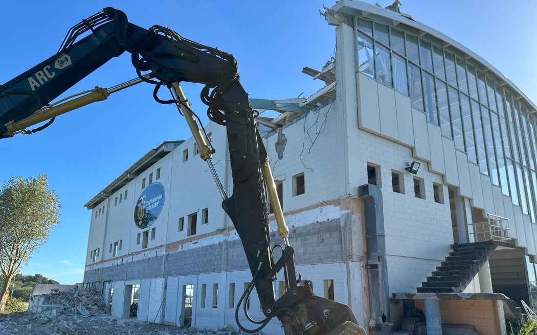 The removal of the public stand at New Plymouth Raceway is a major milestone the Tūparikino Active Community Hub project.