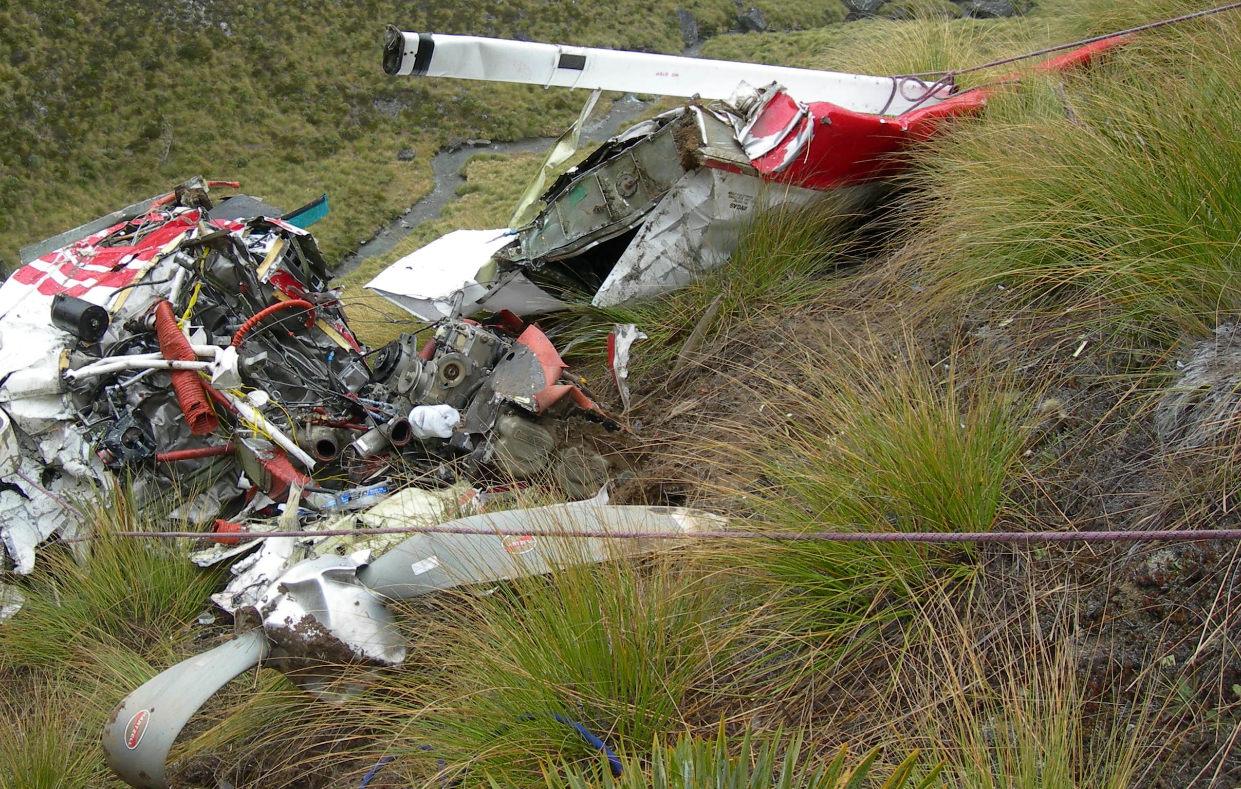 Photos of the fatal plane crash near Wanaka