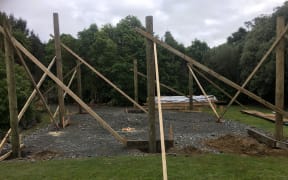 Foundations of the new carving studio.