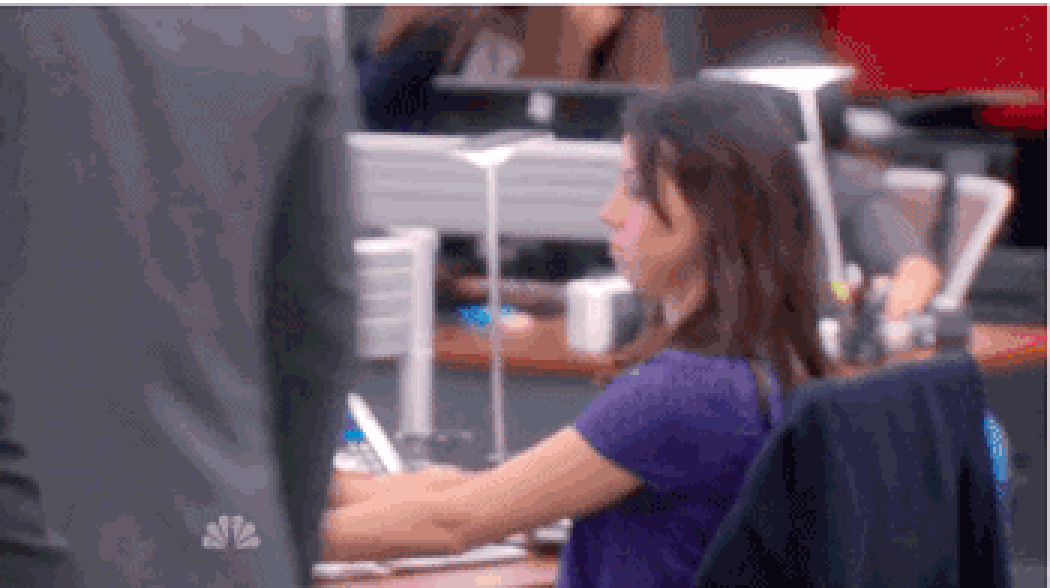 A .GIF of someone frantically typing as their boss walks past