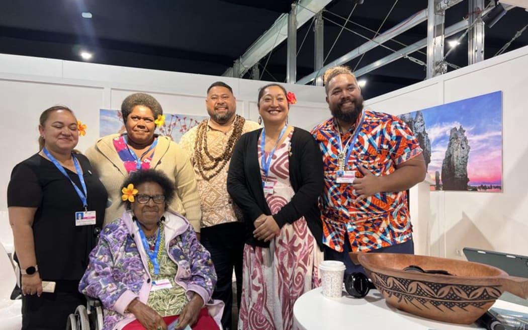 Sala George Carter (3rd from right) hosted a panel discussion at COP29 highlighting key challenges Indigenous communities face from climate change, pictured on Nov. 12, 2024.