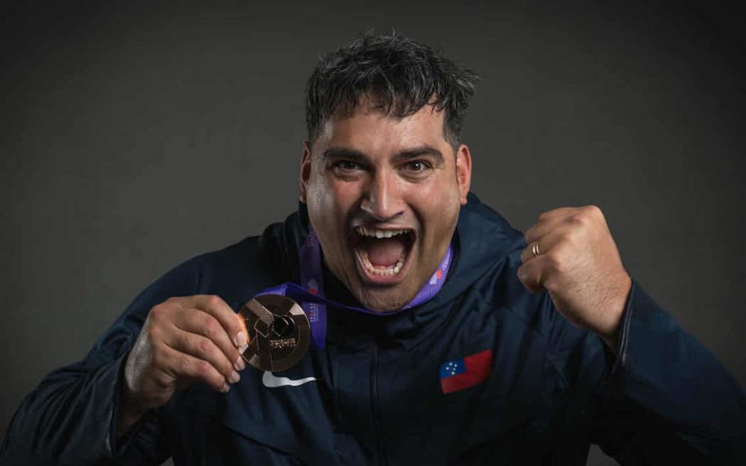 Sāmoan discus thrower Alex Rose at the World Athletics Championship in Tokyo, Japan. September 2025.