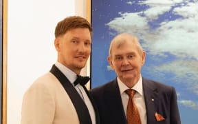 John Farnham attends the wedding of his son, Rob.
