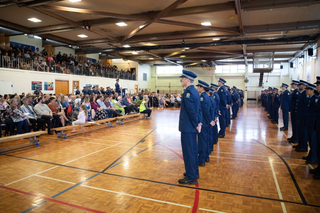 Prime Minister Jacinda Ardern, Deputy Prime Minister Winston Peters, Police Minister Stuart Nash and Police Commissioner Mike Bush attended Police cadet graduation Thursday 21st November 2019.