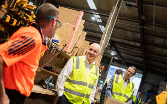 Christopher Luxon at Easy Build Homes Upper Hutt