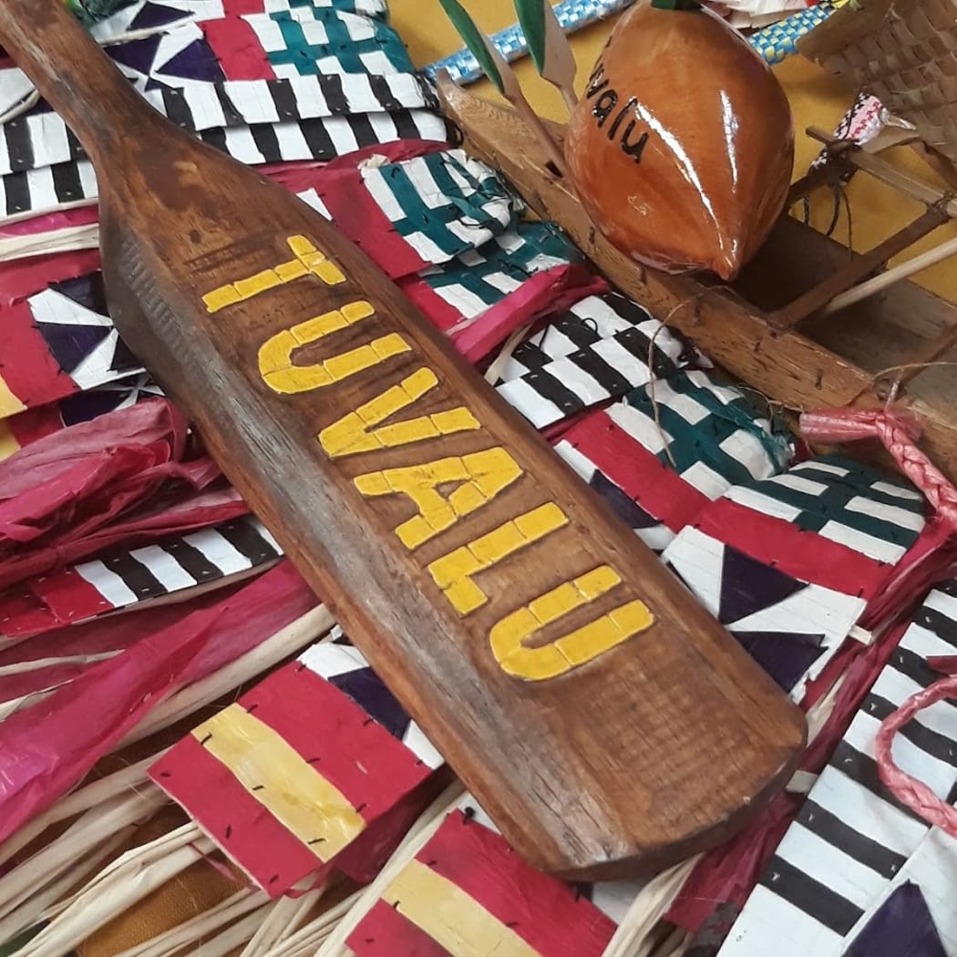 Tuvaluans showcase their arts and crafts at the festival.