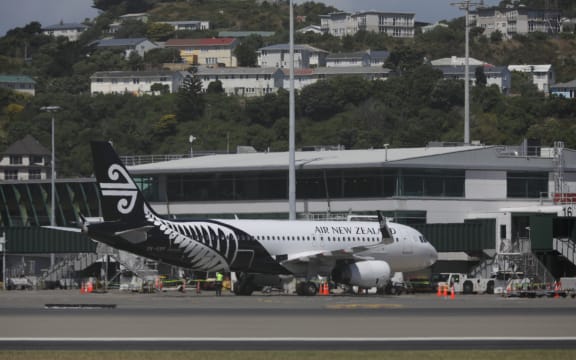 Generic plane. Air New Zealand at Wellington airport.