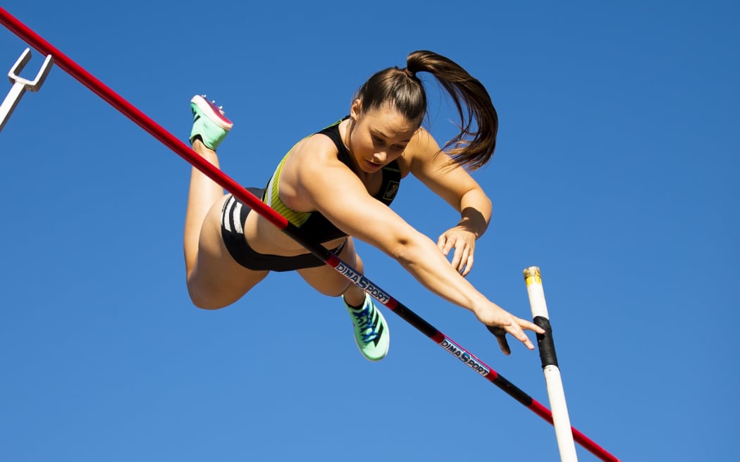 New Zealand pole vaulter Olivia McTaggart.