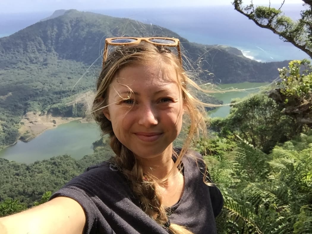 Morag Turnbull on Mt Moumoukai, Raoul Island in the Kermadecs.
