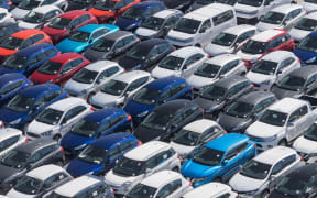 Cars ready for export .