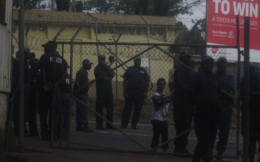 There was a heavy police presence in Port Vila on Friday as people feared civil unrest after the verdict. Everything remained calm.