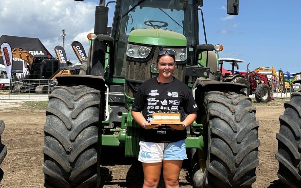 Ella Martin was named the winner of the tractor pull event at Northland Field Days in Dargaville over the weekend.