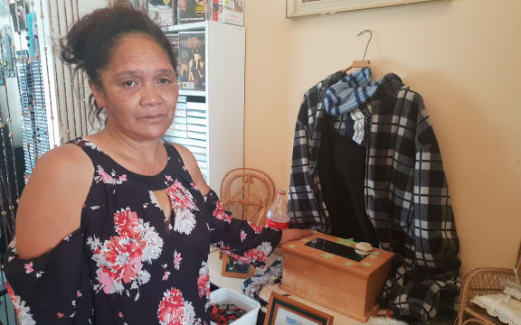 Ana Ransfield's shrine for her youngest child, Sonny. His ashes sit on a table alongside the glasses he used to wear, his favourite jacket, and a container filled with bottle caps he loved collecting.