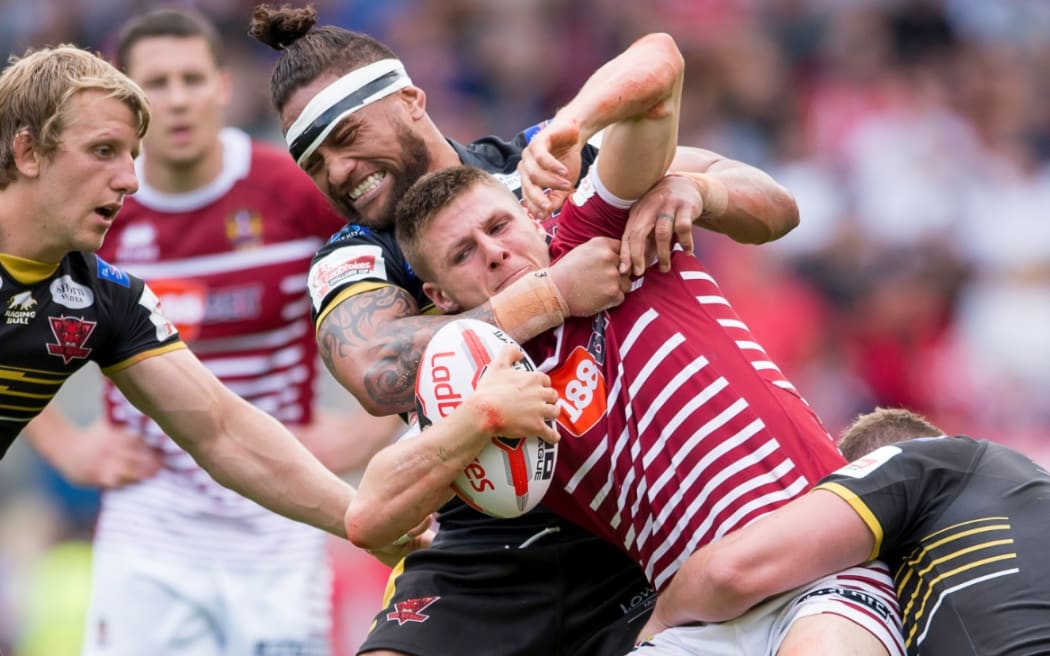 Manu Vatuvei debuted for Tonga in the 2017 Pacific Test before signing for Salford in the UK Super League.