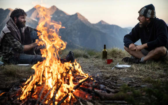 Still from the 2022 Italian drama film The Eight Mountains