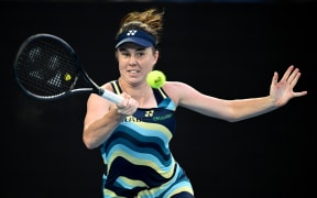 Linda Noskova of Czech Republic in action