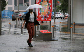 Heavy rain in Christchurch has caused surface flooding around the city.