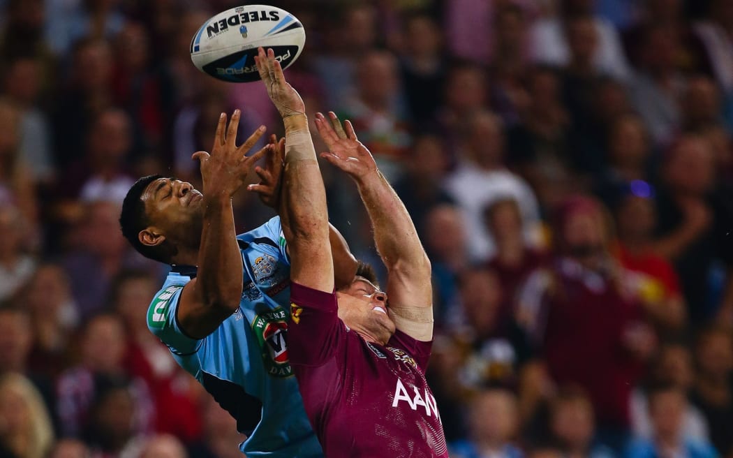 Former Tongan international Daniel Tupou competing for New South Wales during last year's State of Origin series.