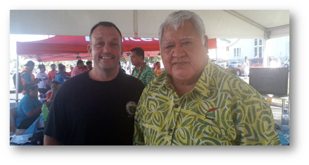 Hawaii Lieutenant Governor Josh Green, (left), with Samoa PM Tuilaepa Sailele Malielegaoi