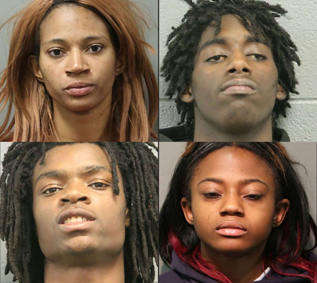 Clockwise from top left: Tesfaye Cooper, 18; Jordan Hill, 18; Tanishia Covington, 24; Brittany Covington, 18.