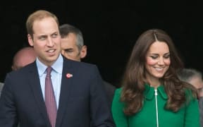 The Duke and Duchess of Cambridge in Hamilton on Saturday.