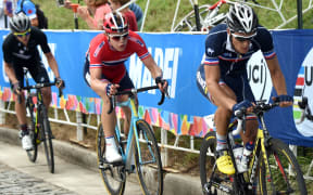 Dion Smith (left) before his fall on Libby Hill.