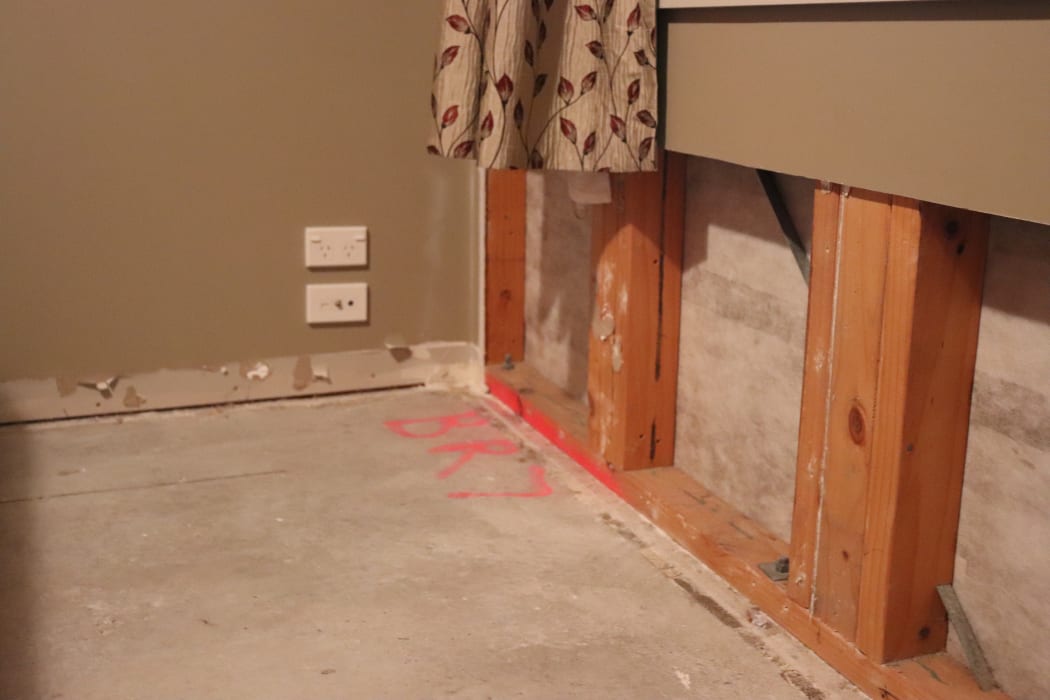 Bedrooms on the ground floor of David and Mihi Ayliffe’s still haven’t been properly repaire