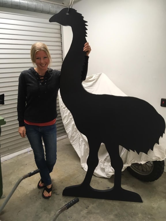 Lindsey Manning (pictured) says she's thrilled the community has taken her guerrilla art work to their hearts.