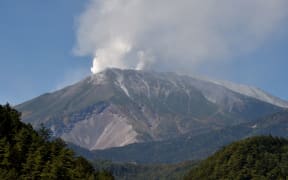 Mount Ontake in Nagano prefecture has continued to smoke this week.