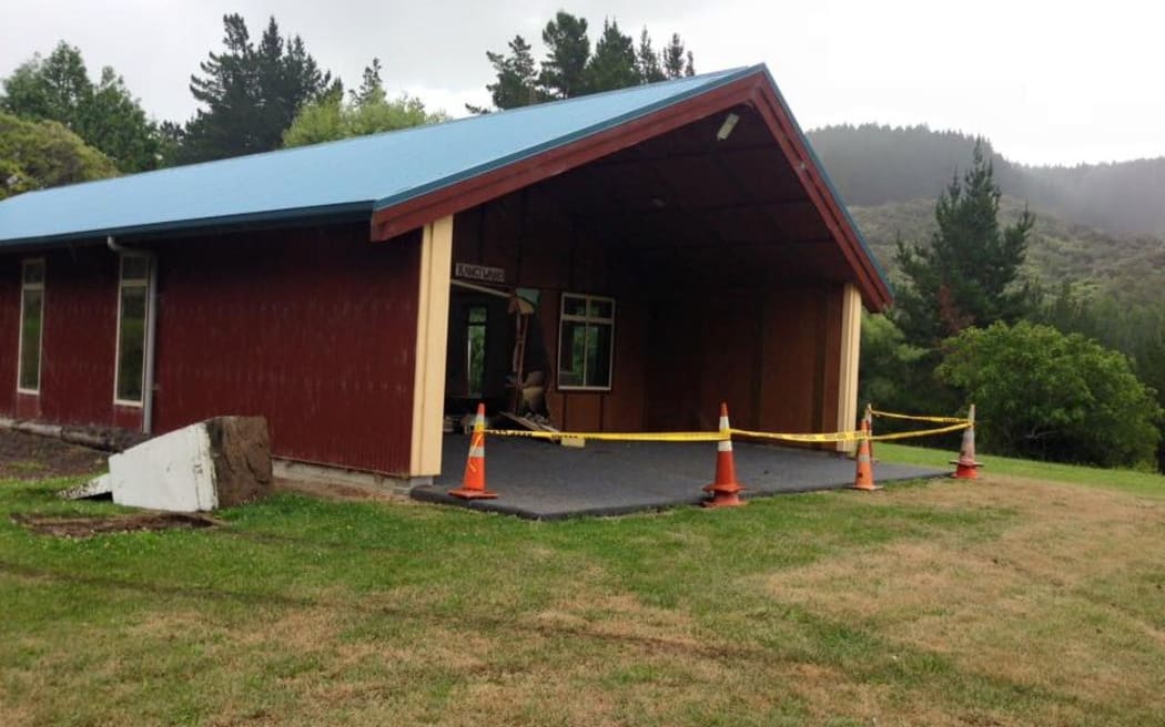 The damaged Marae