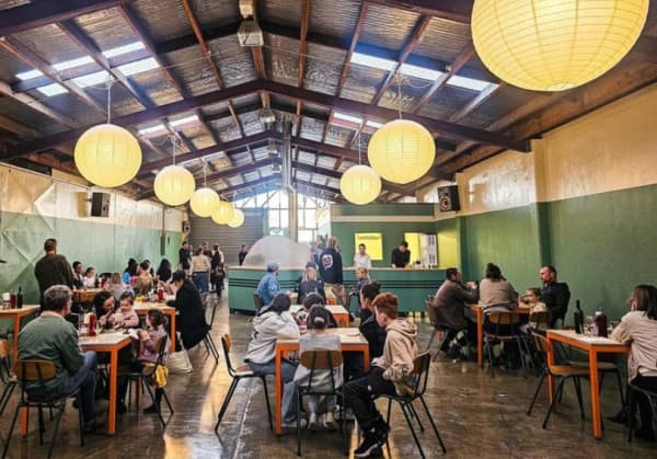 Industrial Christchurch - maybe the last place you'd expect to find delicious wine, cider and wood-fired pizza.